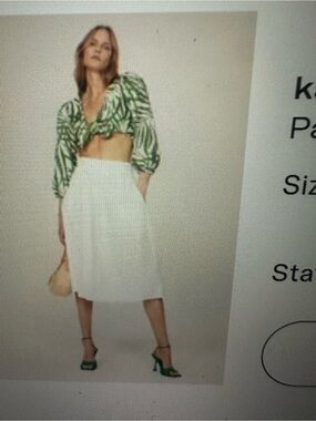 kate spade Palm Fronds Tie Front Top- size 4